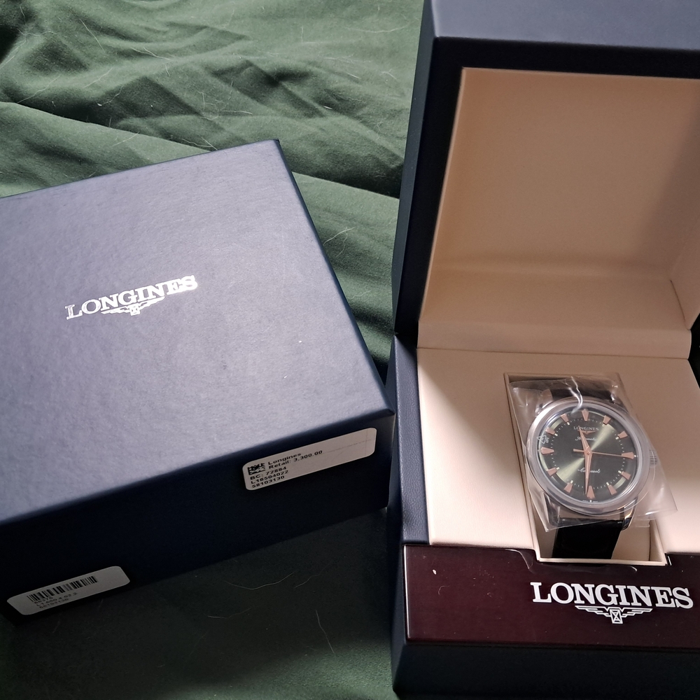 Longines Black and Silver Men's Watch